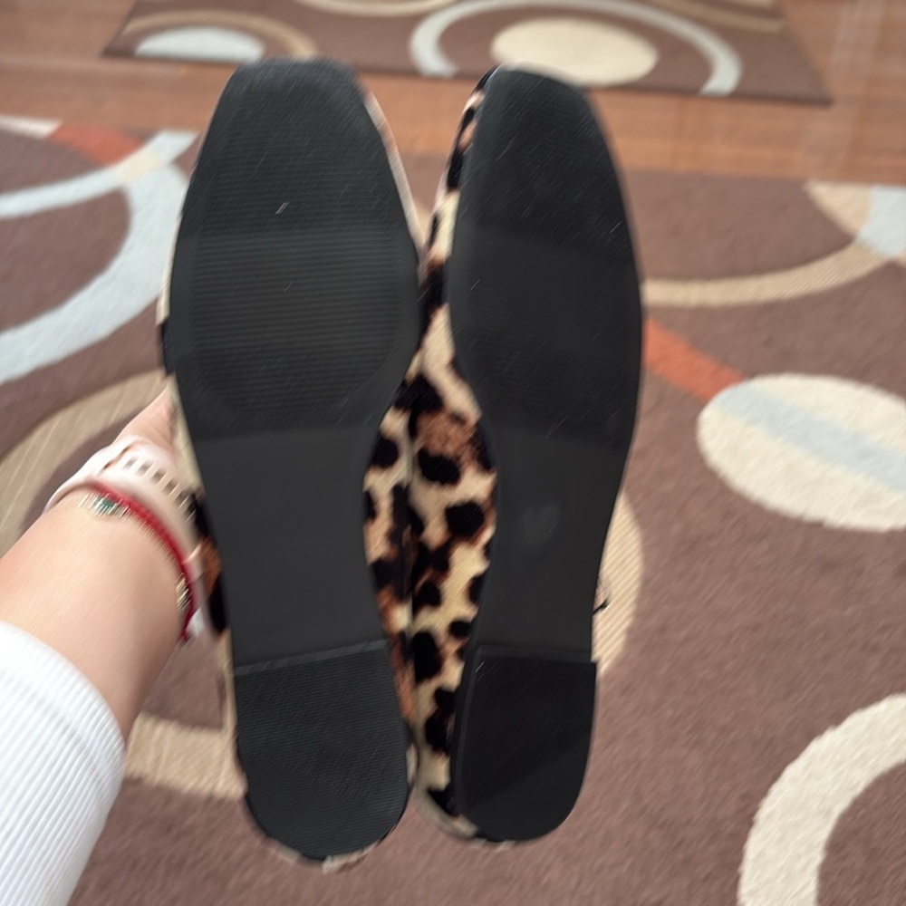 “Loft” Leopard Print Velvet Buckle Strap Ballet Flats; size 8; NWOT - Picture 9 of 9